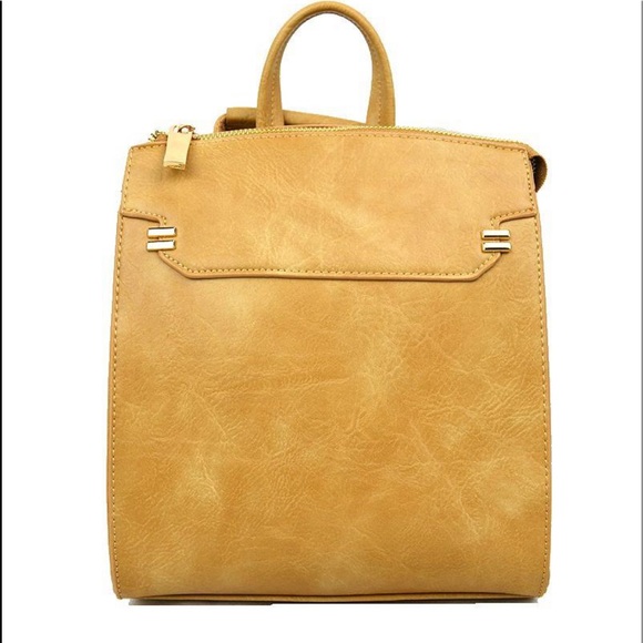 Handbags - “Samantha” two way vegan material backpack